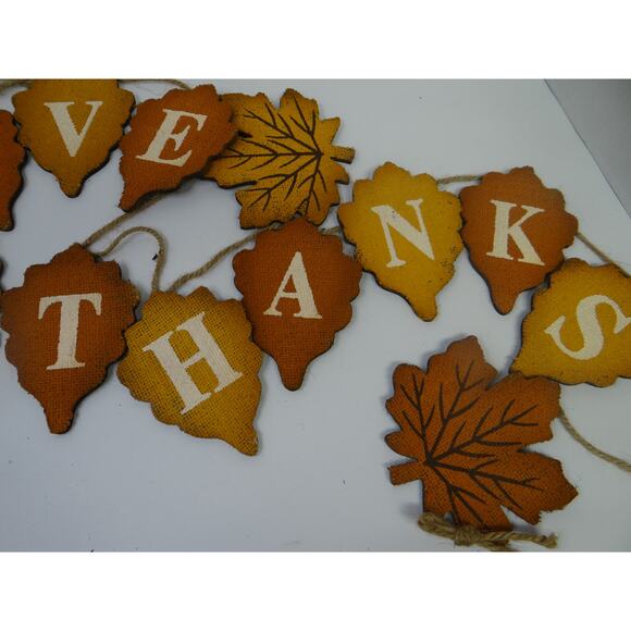 Luxe Habitat 6 ft Harverst Garland Fall Leaves, Fireplace Decor Rustic Farmhouse - Picture 2 of 6